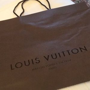 LOUIS VUITTON BROWN SHOPPING BAG w/brown logo